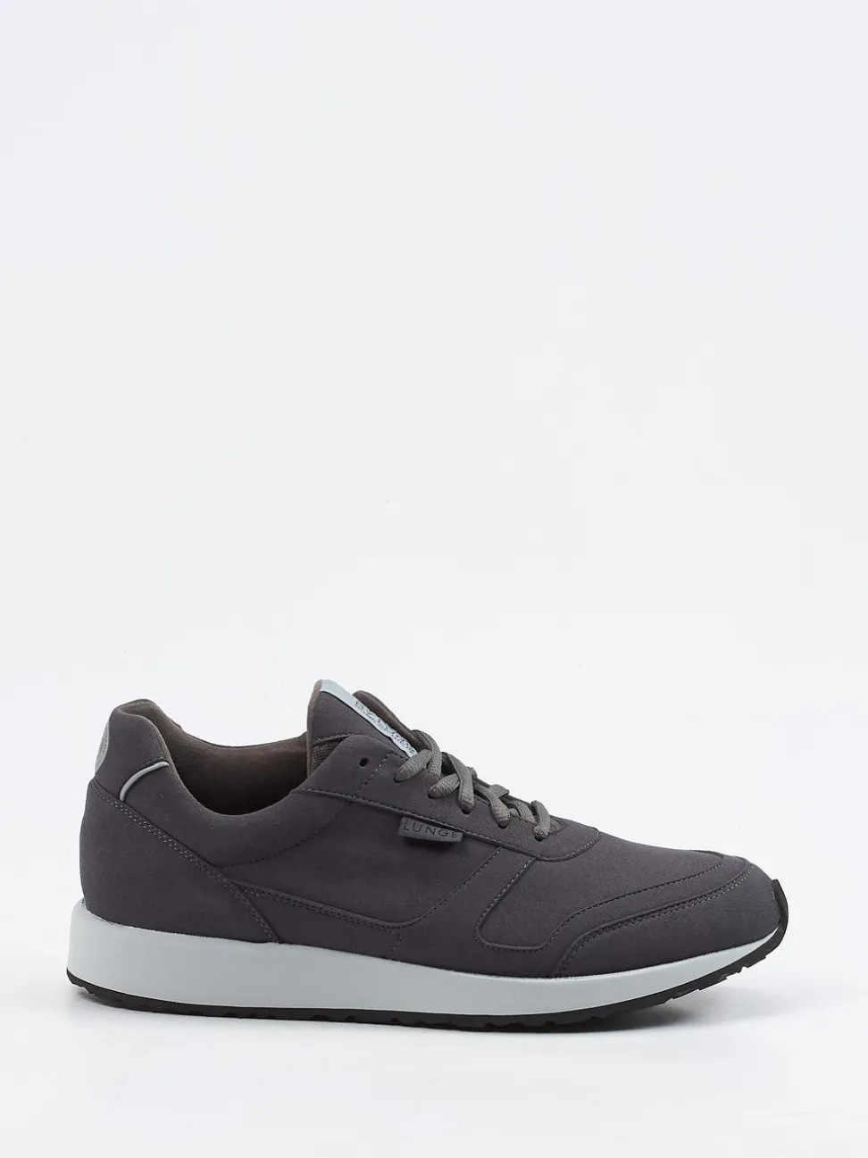 Lunge – Sneaker aus Textil in Veloursoptik Grau