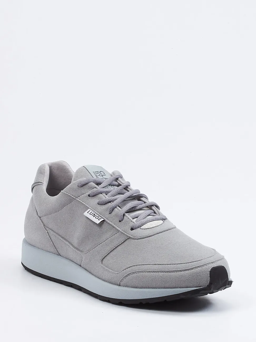 Lunge – Sneaker aus Textil in hellgrauem Velours