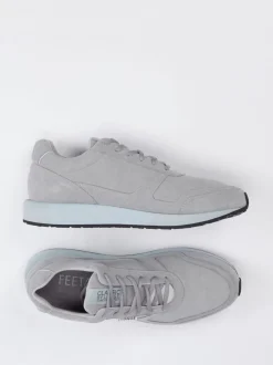 Lunge – Sneaker aus Textil in hellgrauem Velours