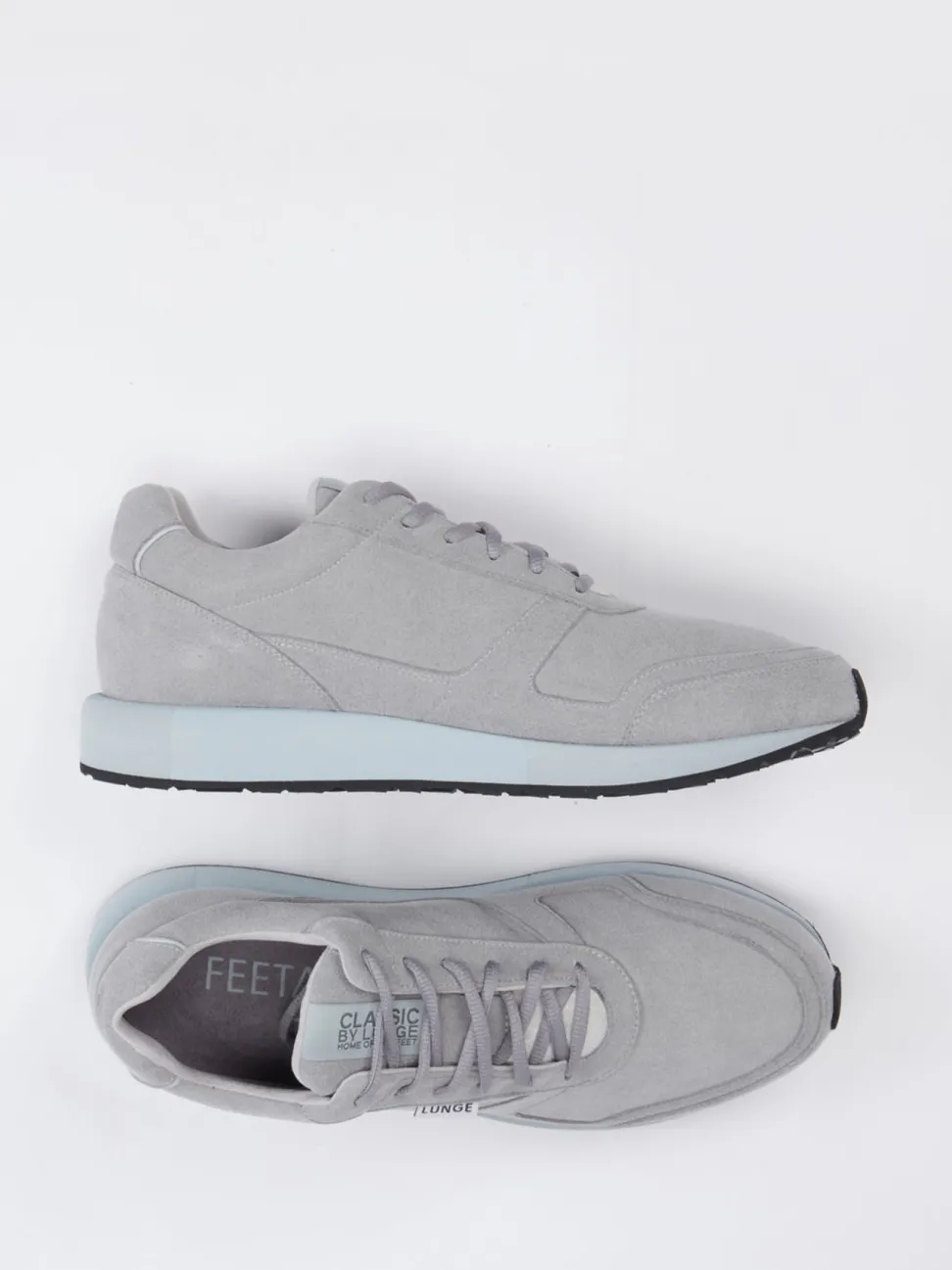 Lunge – Sneaker aus Textil in hellgrauem Velours