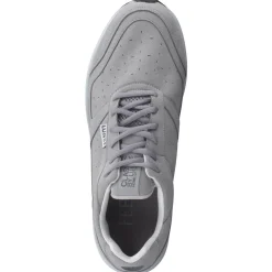 Lunge – Sneaker aus Velourslederoptik grau