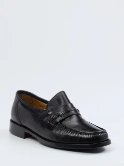 Maestro Eugenio – Penny Loafer aus Lammleder Schwarz