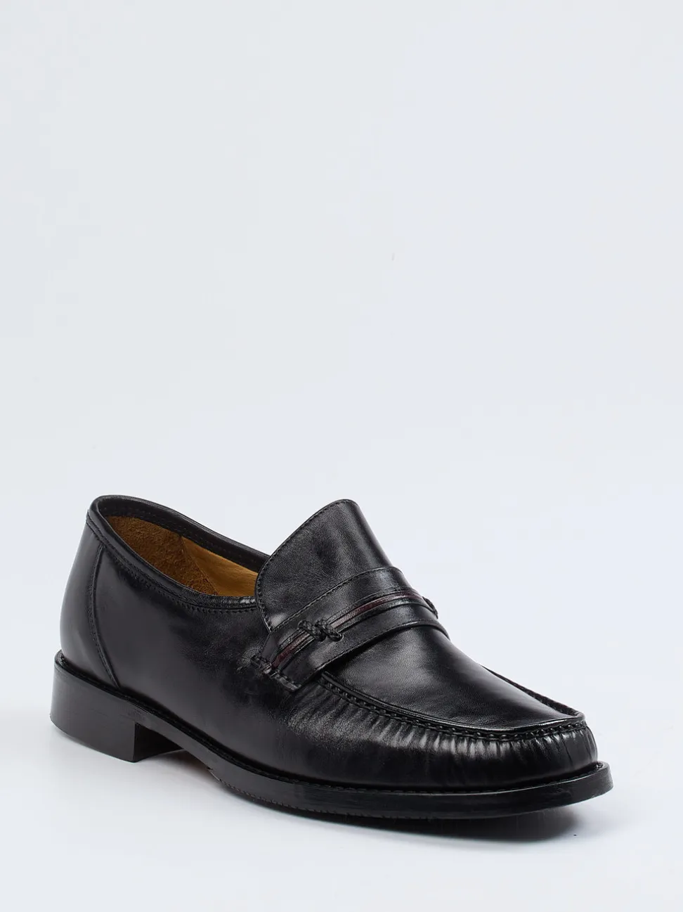 Maestro Eugenio – Penny Loafer aus Lammleder Schwarz
