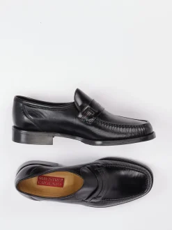 Maestro Eugenio – Penny Loafer aus Lammleder Schwarz