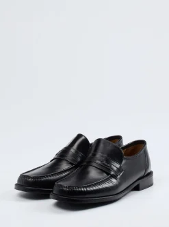 Maestro Eugenio – Penny Loafer aus Lammleder schwarz