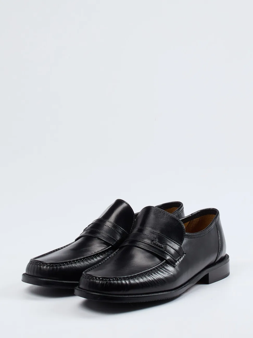 Maestro Eugenio – Penny Loafer aus Lammleder schwarz