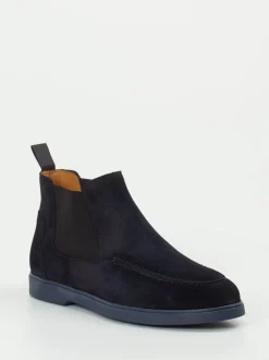 Magnanni – Chelsea Boots aus Veloursleder Dunkelblau
