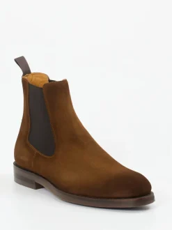 Magnanni – Chelsea Boots aus Veloursleder braun