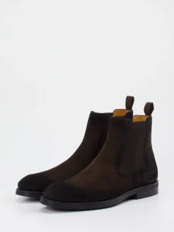Magnanni – Chelsea Boots aus Veloursleder Dunkelbraun