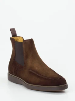 Magnanni – Chelsea Boots aus Veloursleder dunkelbraun