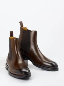 Magnanni – Chelsea Boots aus Kalbleder Dunkelbraun