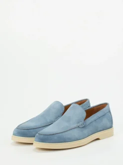 Magnanni – Loafer aus Veloursleder himmelblau