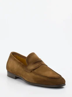 Magnanni – Loafer aus Veloursleder Cognacbraun