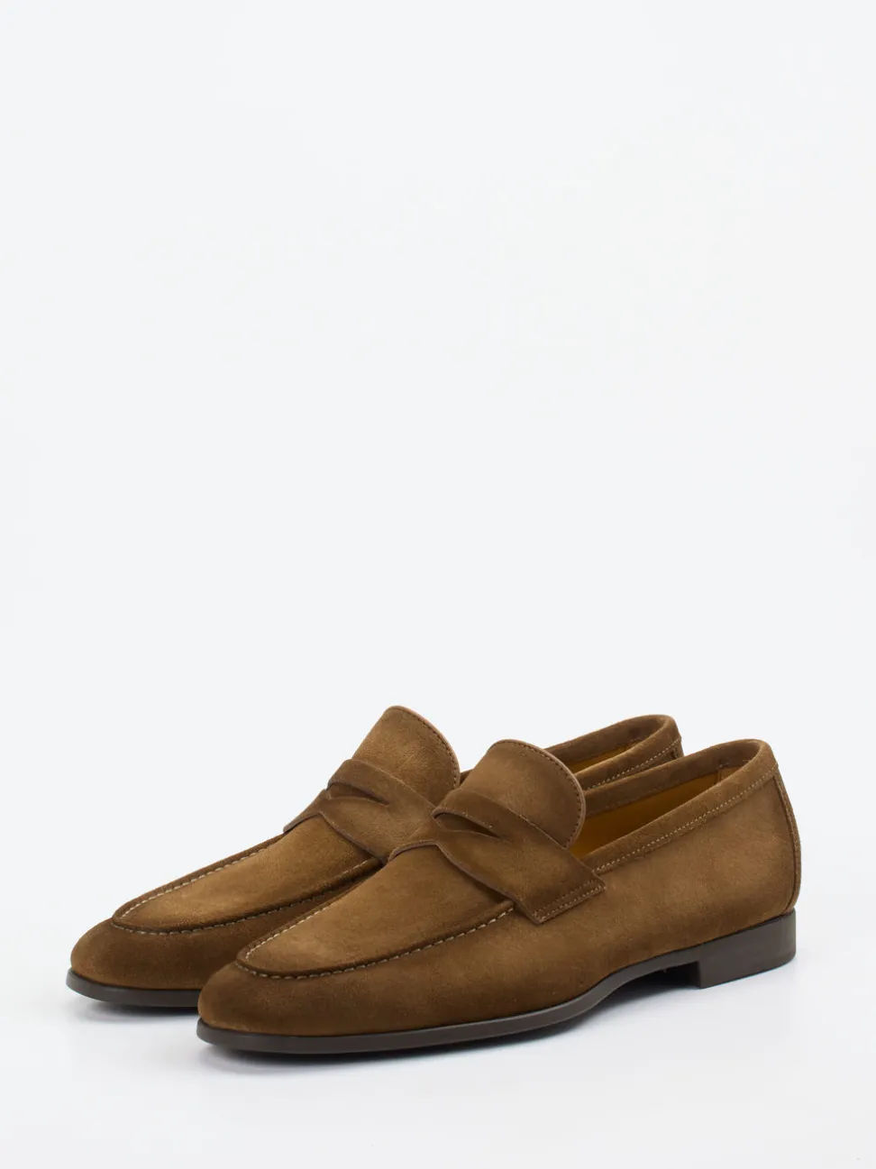 Magnanni – Loafer aus Veloursleder Cognacbraun