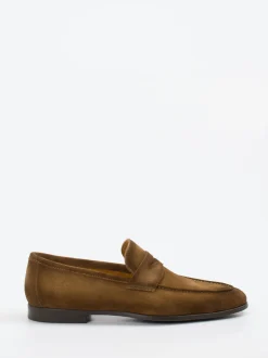 Magnanni – Loafer aus Veloursleder Cognacbraun