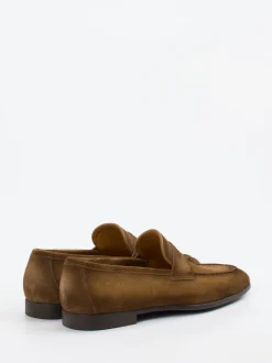 Magnanni – Loafer aus Veloursleder Cognacbraun
