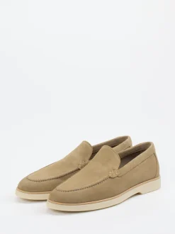 Magnanni – Loafer aus Veloursleder in Beigebraun