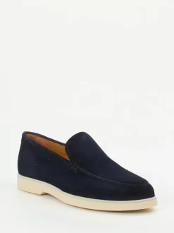 Magnanni – Loafer aus Veloursleder marineblau