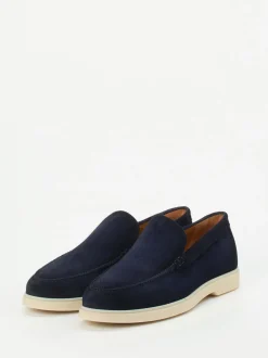 Magnanni – Loafer aus Veloursleder marineblau