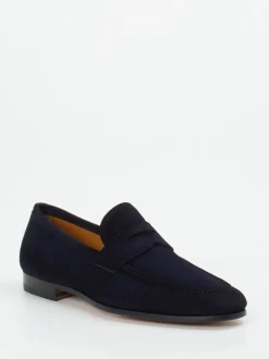 Magnanni – Loafer aus Veloursleder Dunkelblau