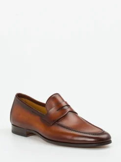 Magnanni – Penny Loafer aus Kalbleder mittelbraun