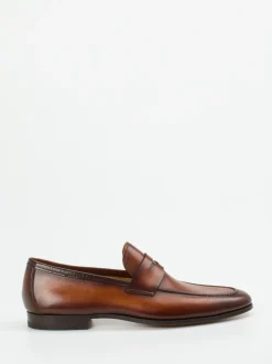Magnanni – Penny Loafer aus Kalbleder mittelbraun