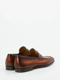 Magnanni – Penny Loafer aus Kalbleder mittelbraun