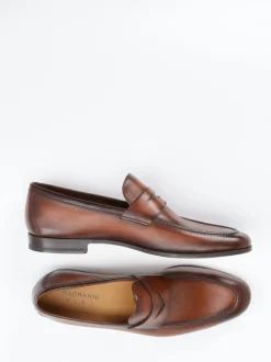 Magnanni – Penny Loafer aus Kalbleder mittelbraun