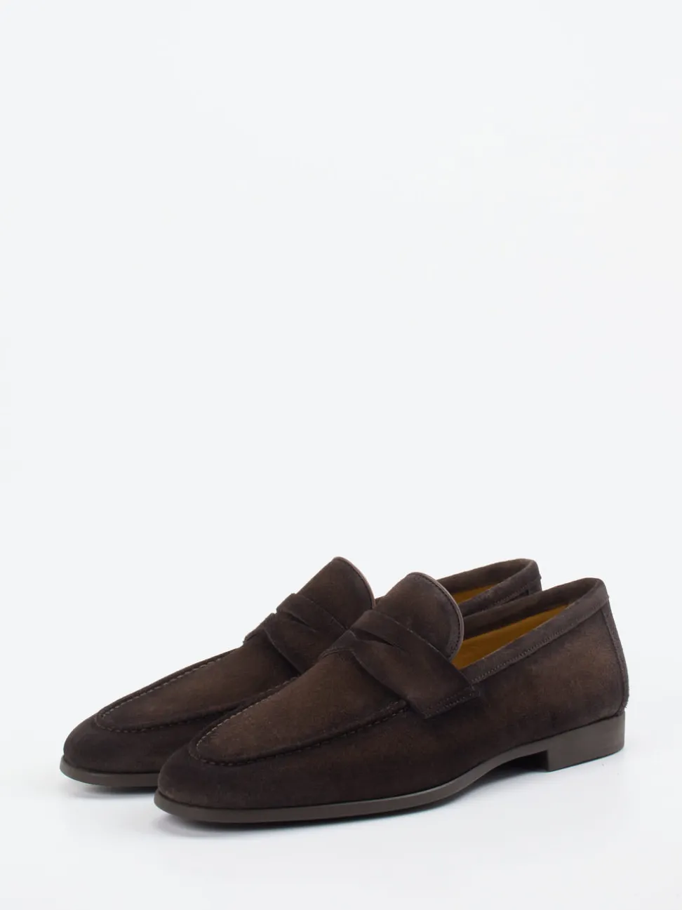 Magnanni – Penny Loafer aus Veloursleder Dunkelbraun