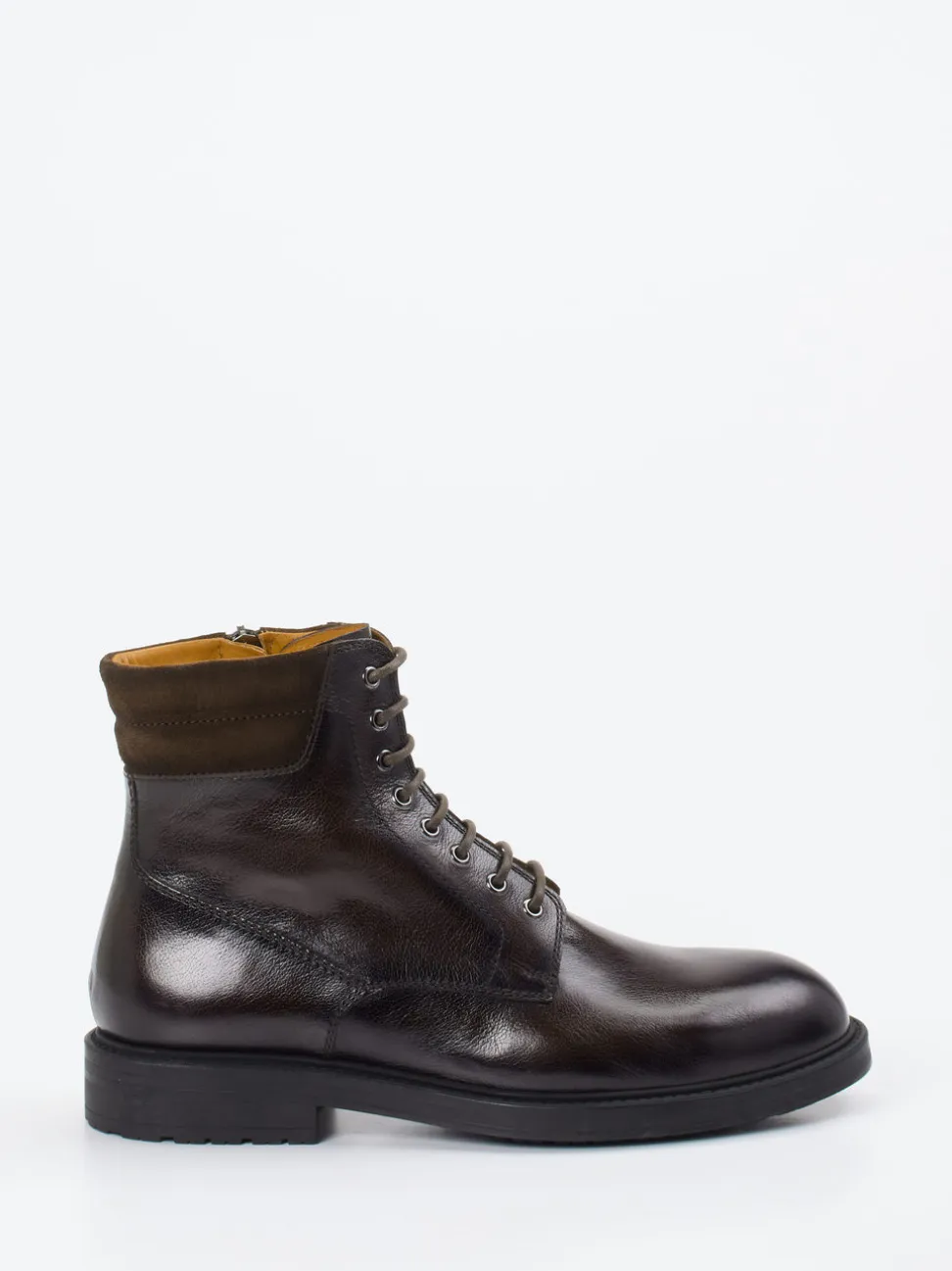 Magnanni – Schnürstiefelette aus Kalbleder Dunkelbraun