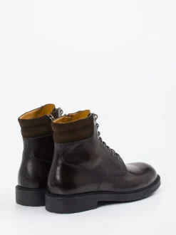 Magnanni – Schnürstiefelette aus Kalbleder Dunkelbraun