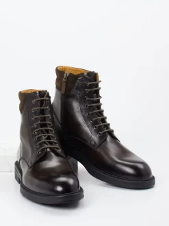 Magnanni – Schnürstiefelette aus Kalbleder Dunkelbraun