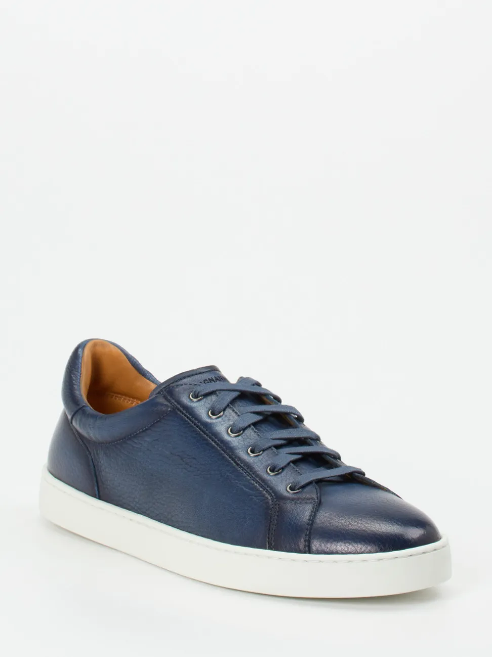 Magnanni – Sneaker aus genarbtem Hirschleder Dunkelblau