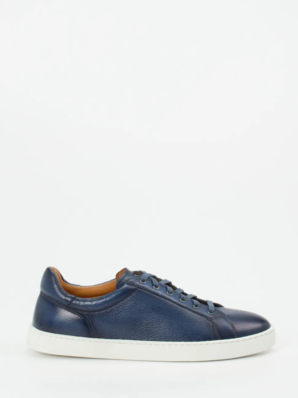 Magnanni – Sneaker aus genarbtem Hirschleder Dunkelblau