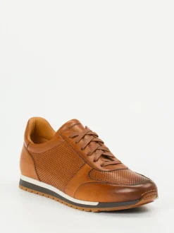 Magnanni – Sneaker aus geprägtem Leder cognacbraun