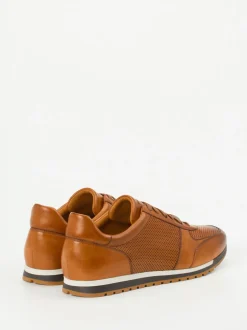 Magnanni – Sneaker aus geprägtem Leder cognacbraun