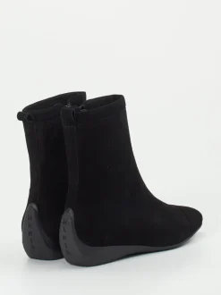 Mania – Ankle Boots aus Veloursleder Schwarz
