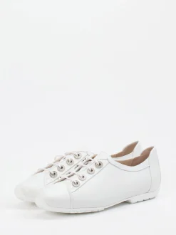 Mania – Bequem-Sneaker aus Lammleder Weiß