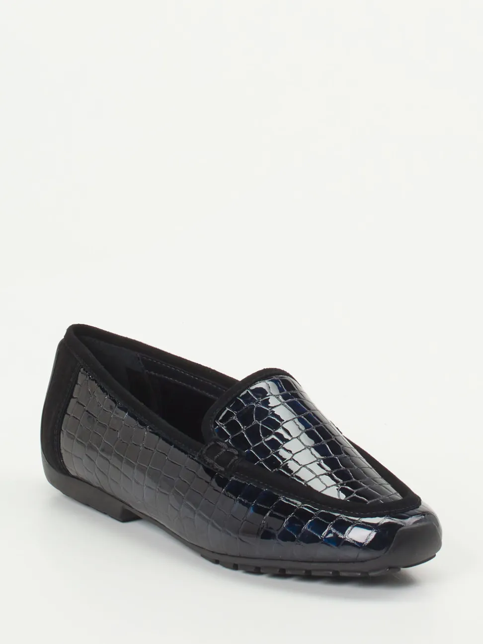Mania – Loafer aus geprägtem Lackleder blau