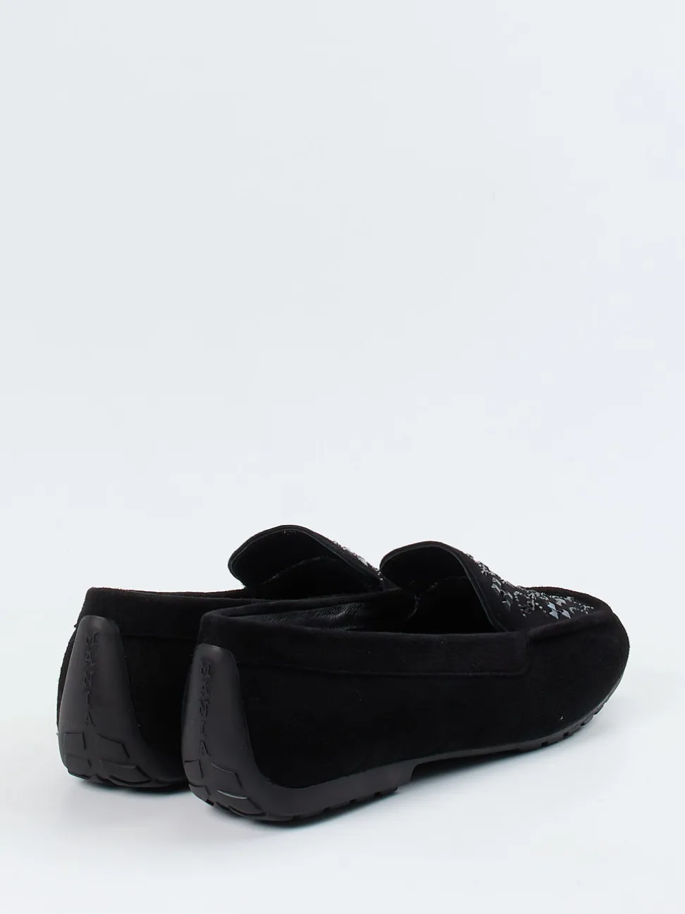 Mania – Loafer aus Veloursleder in Schwarz