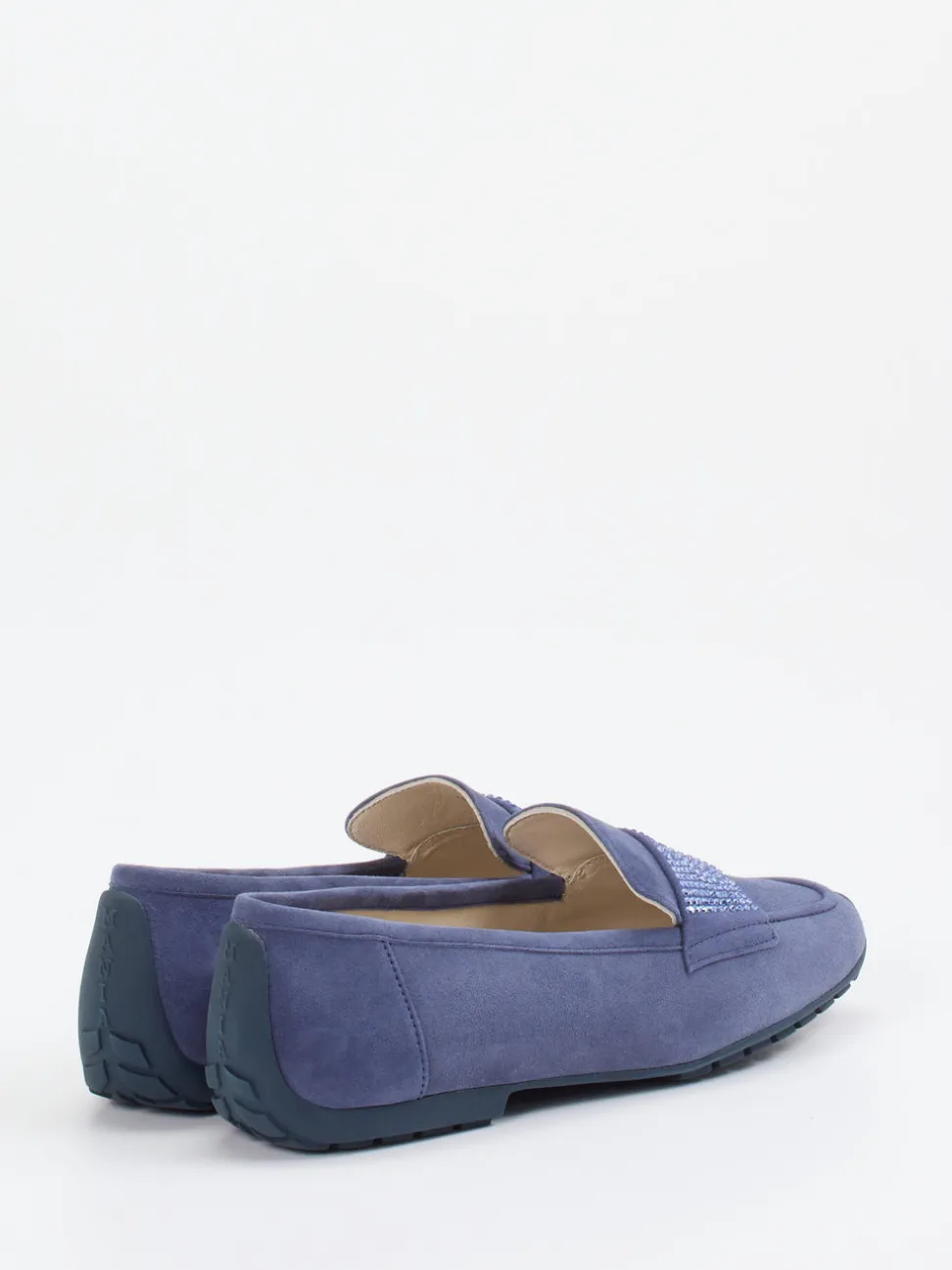 Mania – Loafer aus Veloursleder in Jeansblau