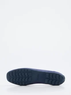 Mania – Loafer aus Veloursleder in Jeansblau