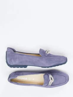 Mania – Loafer aus Veloursleder Lavendelblau