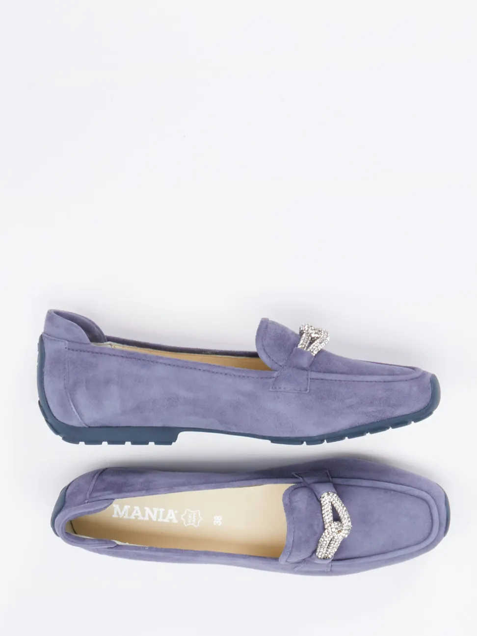 Mania – Loafer aus Veloursleder Lavendelblau