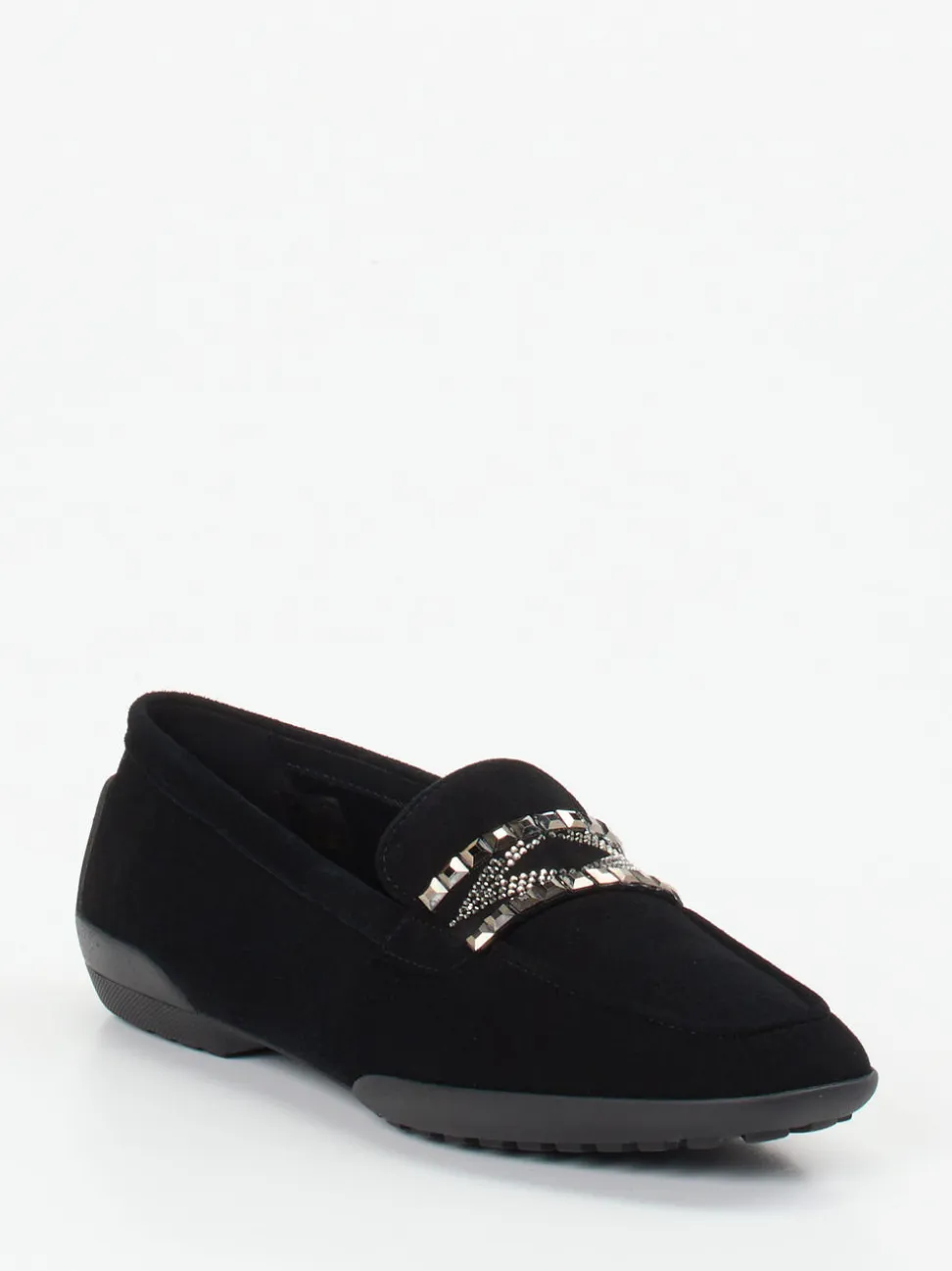 Mania – Loafer aus Veloursleder in Schwarz