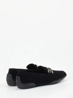 Mania – Loafer aus Veloursleder in Schwarz