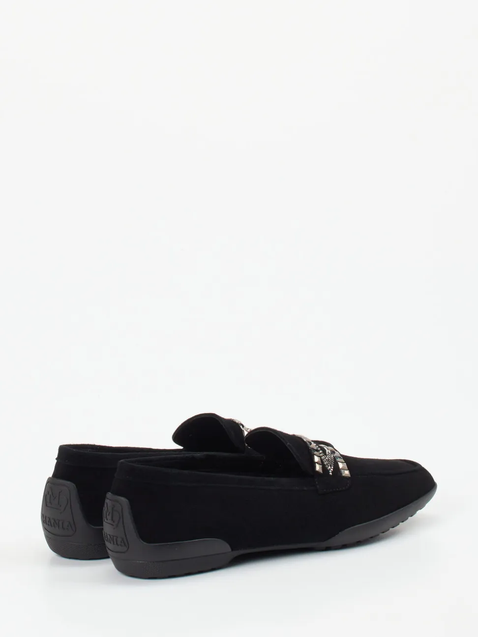Mania – Loafer aus Veloursleder in Schwarz