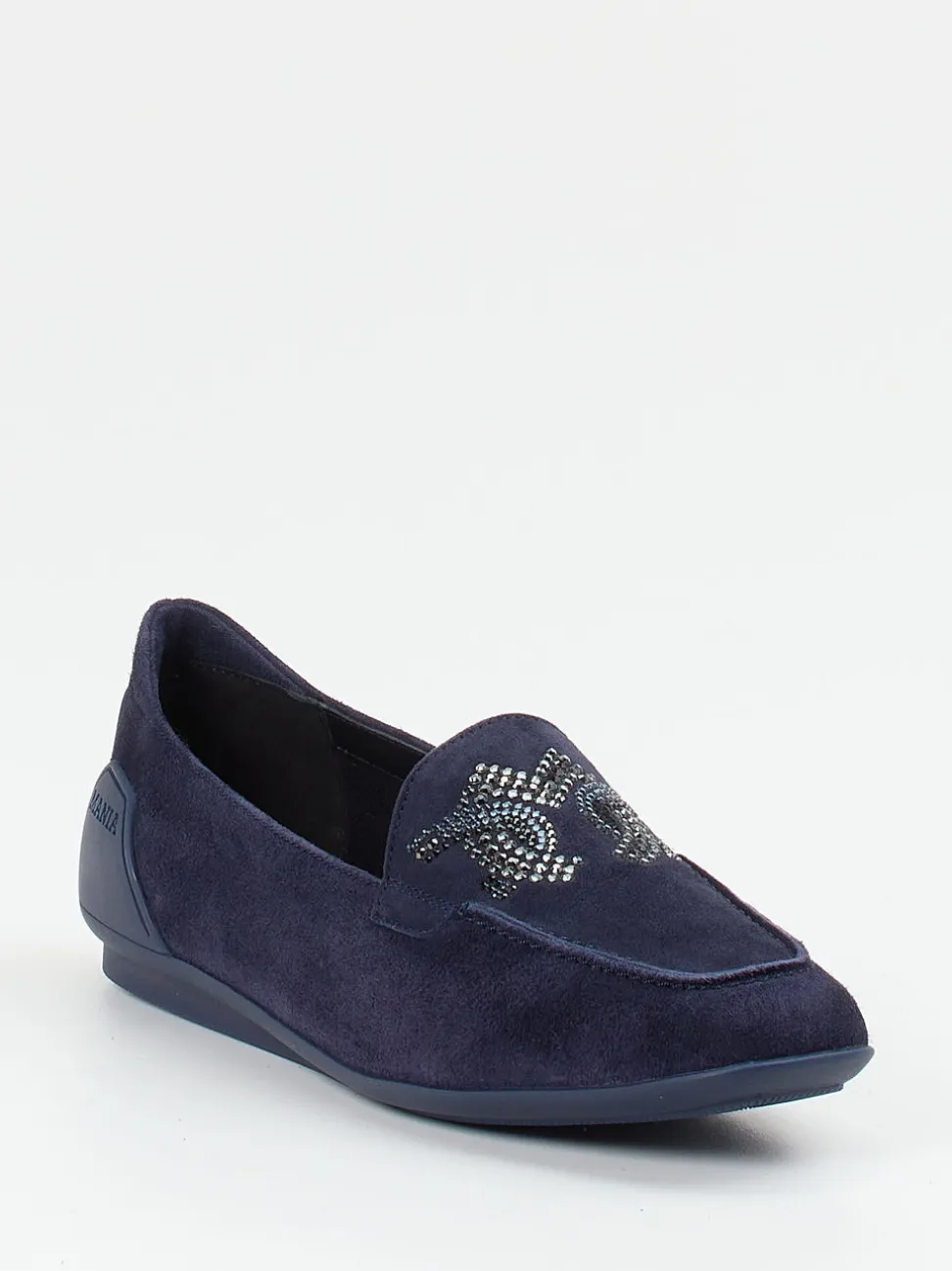 Mania – Loafer aus Veloursleder mit Strassbesatz
