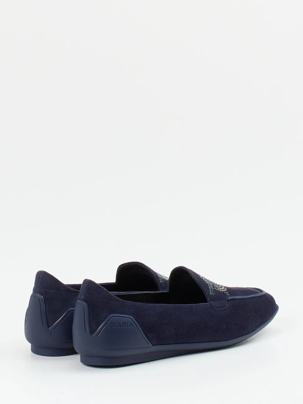 Mania – Loafer aus Veloursleder mit Strassbesatz