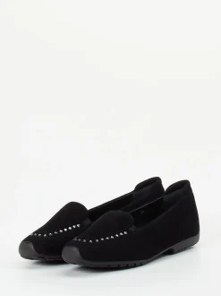 Mania – Loafer aus Veloursleder Schwarz